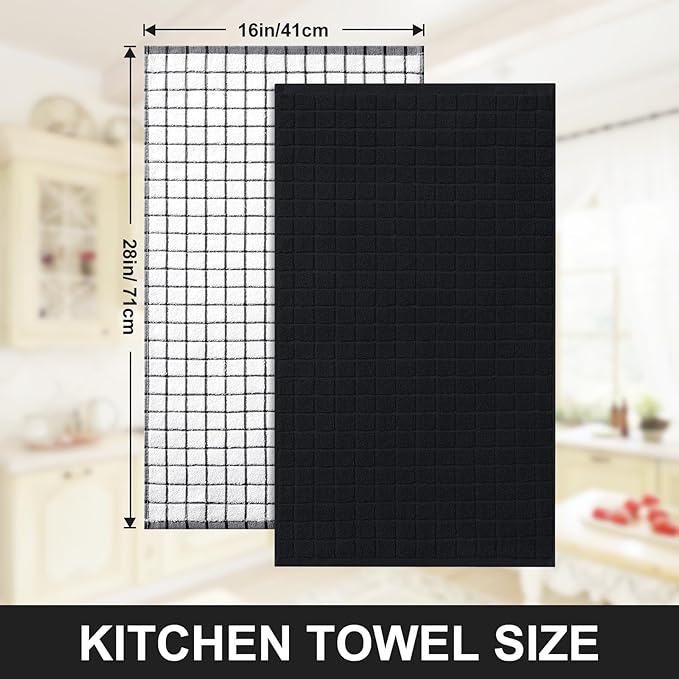 Homaxy Premium Cotton Kitchen Towels 16"x 28", Large Natural Ring Spun 390 GSM - Image 5