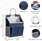 2pcs Wall Hanging Storage Bag, Small Door Closet Linen Fabric Pockets Organizer - Image 3
