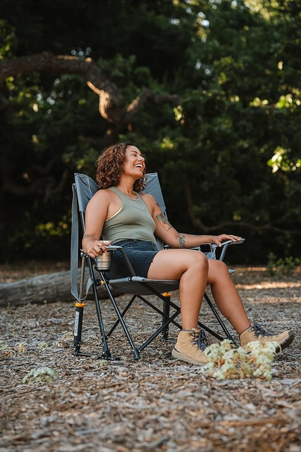 GCI Outdoor Comfort Pro Rocker Outdoor Rocking Chair with Beverage Holder - Image 8