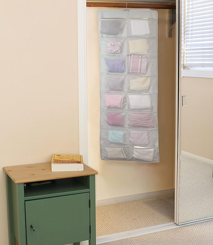 Simple Houseware Double-Sided Hanging Closet Organizer, 24-Pocket Bra & - Image 5