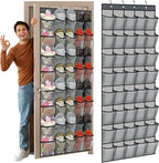 Windyun 40 Over The Door Shoe Organizer, Large Mesh Pocket Hanging Shoe Rack - Image 8