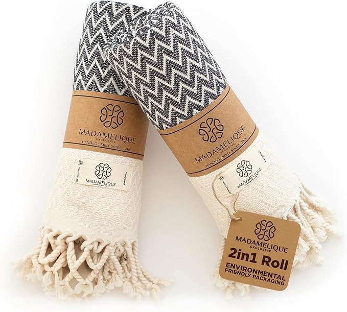Madamelique Exclusive Hand Towels Set of 2-18 x 40 Inches by Madamelique