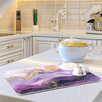 Marble Purple Gold Dish Drying Mat - Image 6