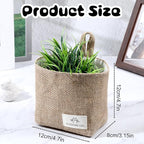 Small Cotton and Linen Hanging Storage Basket - Image 2