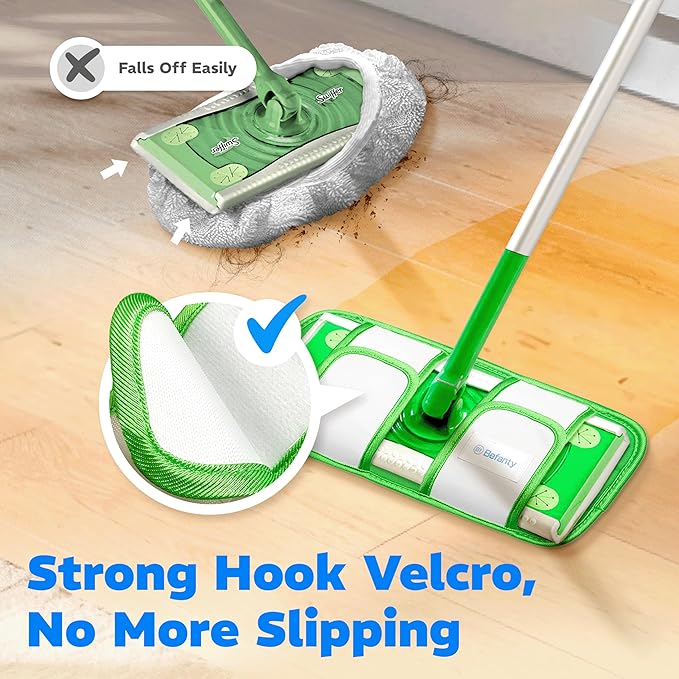 4 Pack Reusable Microfiber Mop Pads, Compatible - Image 9