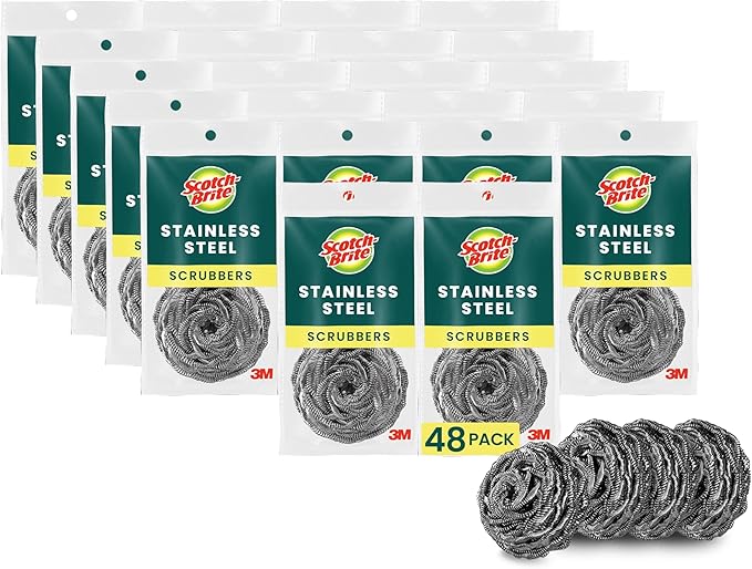 Scotch-Brite Stainless Steel Scrubbers, Scouring Pads by Scotch-Brite