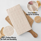 Homaxy 100% Cotton Terry Kitchen Dish Cloths, Ultra Soft and Absorbent Dish - Image 2