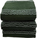 Serafina Home Dark Forest Green Kitchen Hand Dish Towels: Oversized 18" x 28" - Image 3