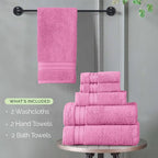 Elegant Comfort Luxury 6-Piece Towel Set, Premium Soft 100% Turkish Cotton - Image 4