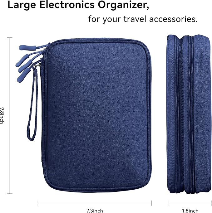 DDgro Electronic Cable Organizer Bag, Large Travel Cord Storage Case - Image 2