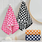 Jacquotha Hand Towels 4 Pack, Cotton Decorative Bathroom Hand Towel & Checkered - Image 5