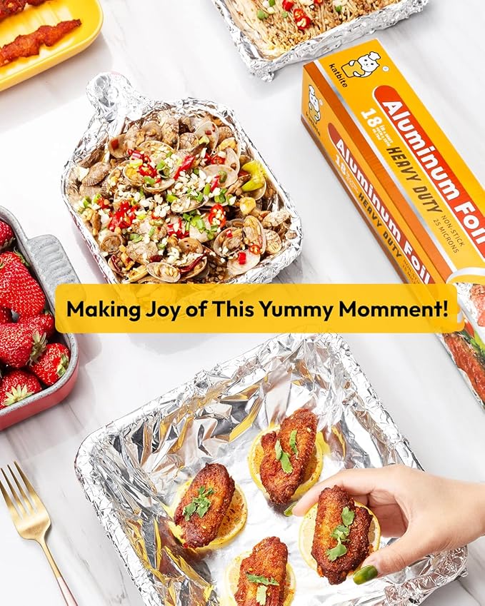 Katbite Aluminum Foil Heavy Duty 17.7 Inch Wide, 30 Micron Thick Strong Heavy - Image 7