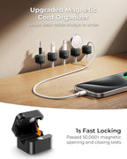 MRGLAS 10-Pack Magnetic Cable Management Cord Organizer, Cable Holder Clips - Image 2