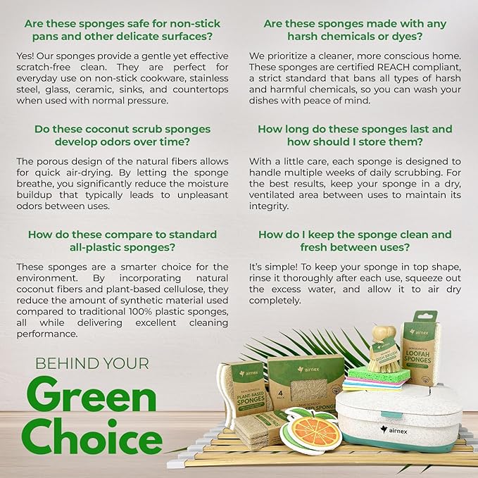 Biodegradable Natural Kitchen Sponge - Image 9