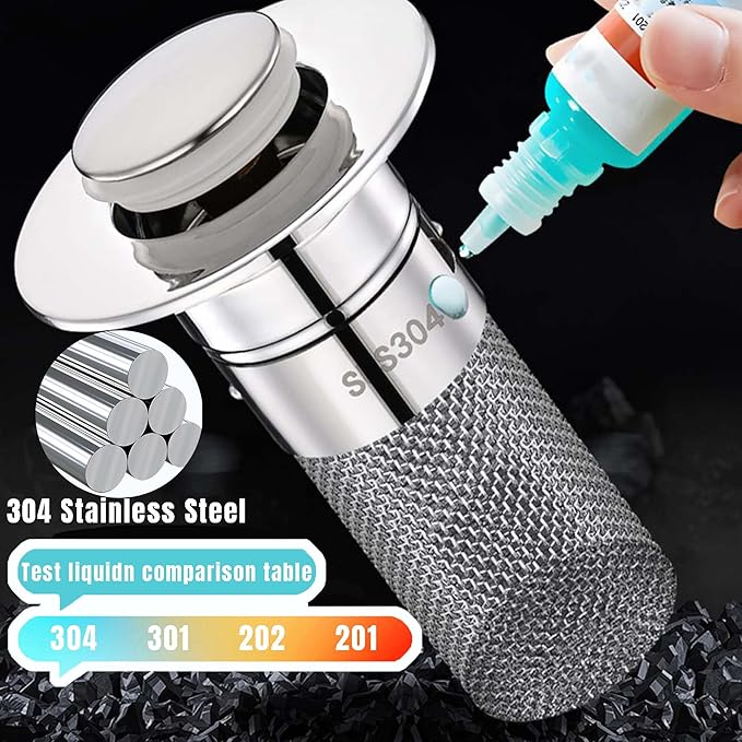 Bathroom Sink Drain Stopper for US Universal Replacement, Pop Up Drain for - Image 5