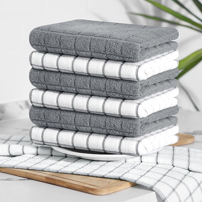 Homaxy Premium Cotton Kitchen Towels 16"x 28", Large Natural Ring Spun 390 GSM - Image 8
