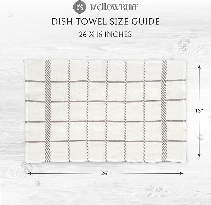 100% Cotton Terry Dish Towels, 4 Pack 16 x26 Inches, Super Soft and Absorbent - Image 4