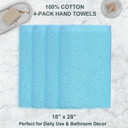 VOOVA & MOVAS Hand Towels for Bathroom Set of 4，Large 18"x 28" - Image 4