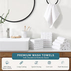 Casa Platino White Washcloths 24 Pack - Image 2