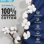 BASE CAMP Reusable Cloth Dust Face Masks 100% Cotton Washable Adjustable - Image 4