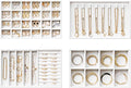 Velvet Jewelry Drawer Organizer Trays – White Stackable Jewelry Storage Inserts by pickpiff