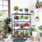 Ohuhu Plant Greenhouse Shelves 4 Tier 2 Pack Extra-Wide Stable Green House Shelving for Outdoor, 31x18x42 Inch Portable Rustproof Metal Shelf Plant Stand Rack Greenhouse Accessories - Image 6