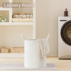 Tall Laundry Basket with Handles, 53L Portable Dirty Clothes Hamper, Boho - Image 6