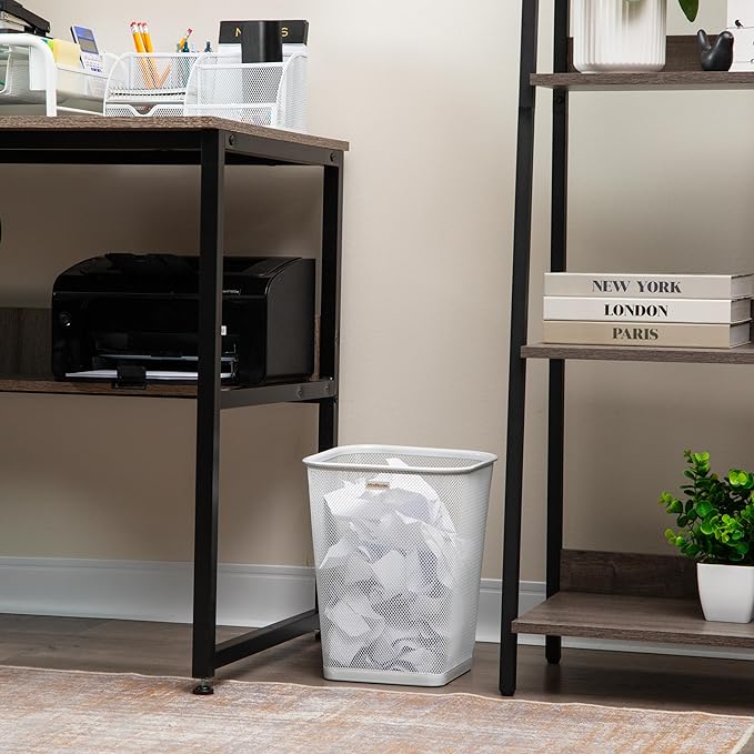 Mind Reader Mesh Trash Can, Square Wastebasket - Image 2