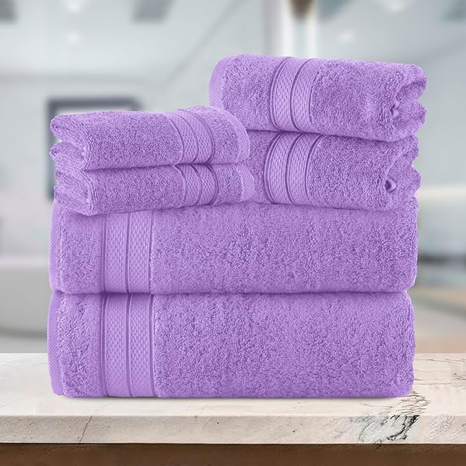 Elegant Comfort Luxury 6-Piece Towel Set, Premium Soft 100% Turkish Cotton - Image 7