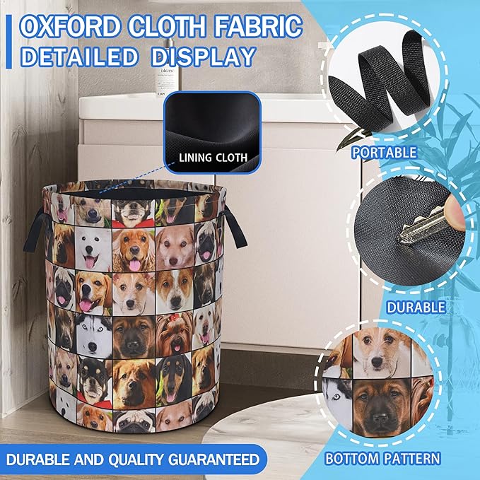 Cute Dog Laundry Basket Animal Pet Oxford Cloth Laundry Hamper - Image 2