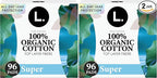 L. Ultra Thin Pads for Women, Super Absorbency, Organic Cotton Top Layer by L