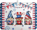 4th of July Gnomes Dish Drying Mat Patriotic Gnome Large Kitchen Mat Dish by farg