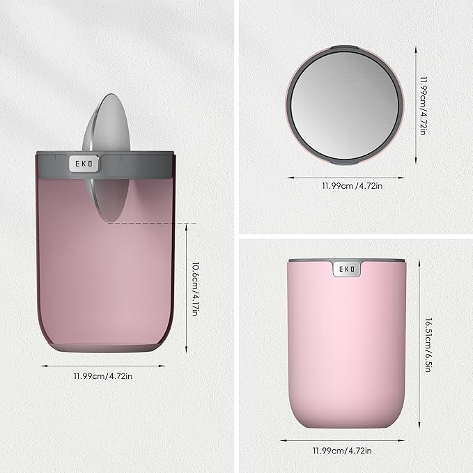 EKO Fandy 0.4 Gal/1.5L Mini Tabletop Trash Bin - Image 6