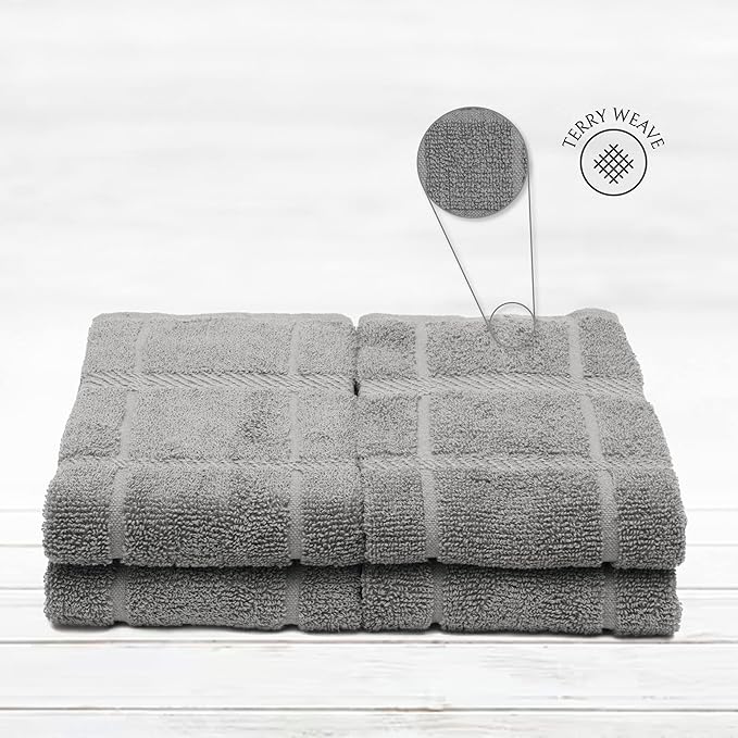 100% Cotton Terry Dish Towels, 4 Pack Plain, 16 x26 Inches, Super Soft and - Image 3