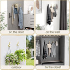 4 Pack Gold Large Wall Hooks For Hanging Heavy Duty, Coat Wall, Hanger Mounted - Image 6