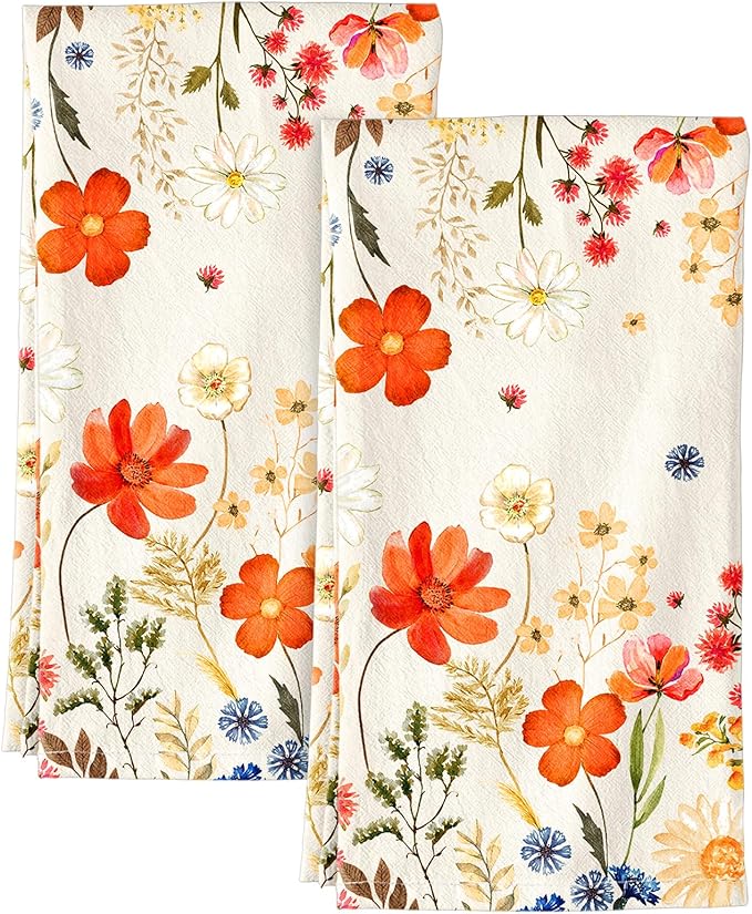 Flour Sack Kitchen Towels Set of 2-18x26 Cotton Dish Towels by MissAdola