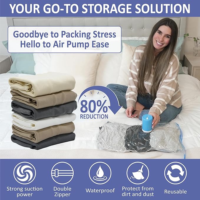 Cozy Essential Travel Vacuum Storage Bags - Image 2