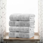 Superior Egyptian Cotton Pile Bath Towel Set of 4, Ultra Soft Luxury Towels by SUPERIOR