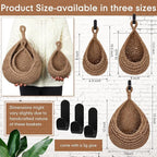 Honeydak Boho Decor Hanging Wall Baskets - Image 3
