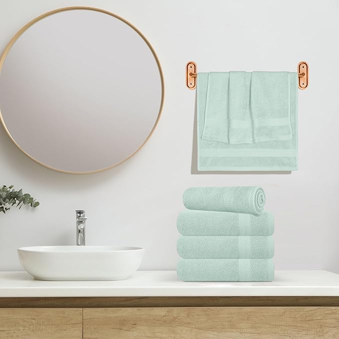 GLAMBURG Ultra Soft 6-Piece Hand Towel Set 16x28-100% Ringspun Cotton - Image 4