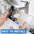 Black White and Gold Marble Dish Drying Mat - Image 6