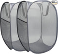 The upgraded pop-up laundry basket features a breathable side pocket mesh design by FOAYACCY