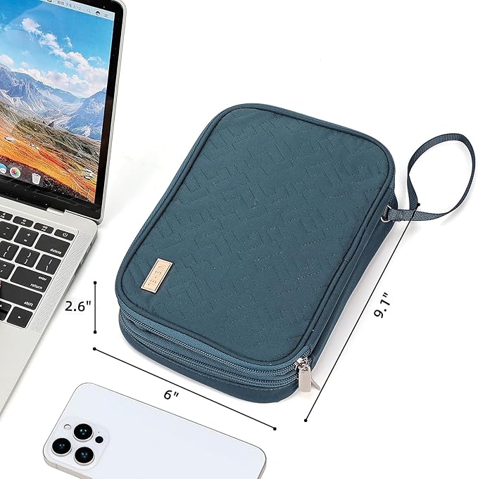 NISHEL Travel Cord Organizer Case, Double Layers Tech Electronic Bag, Essentials - Image 6