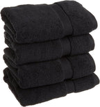 SUPERIOR Egyptian Cotton Pile Hand Towel Set of 4, Ultra Soft Luxury Towels by SUPERIOR