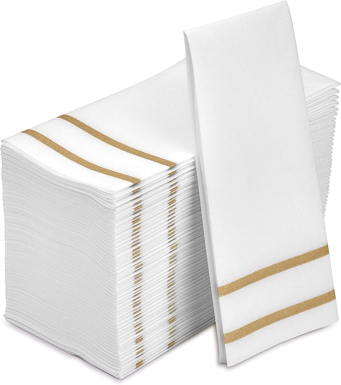 Paper Hand Towels for Bathroom, Linen-Feel Guest Towels, Formal Dinner by FETE