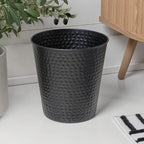 happimess HPM1110A Axel Modern Minimalist Hammered Steel 2-Gallon Wastebasket - Image 2