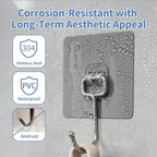 Adhesive Wall Hooks for Hanging - 60lb Heavy Duty Waterproof & Rustproof - Image 3