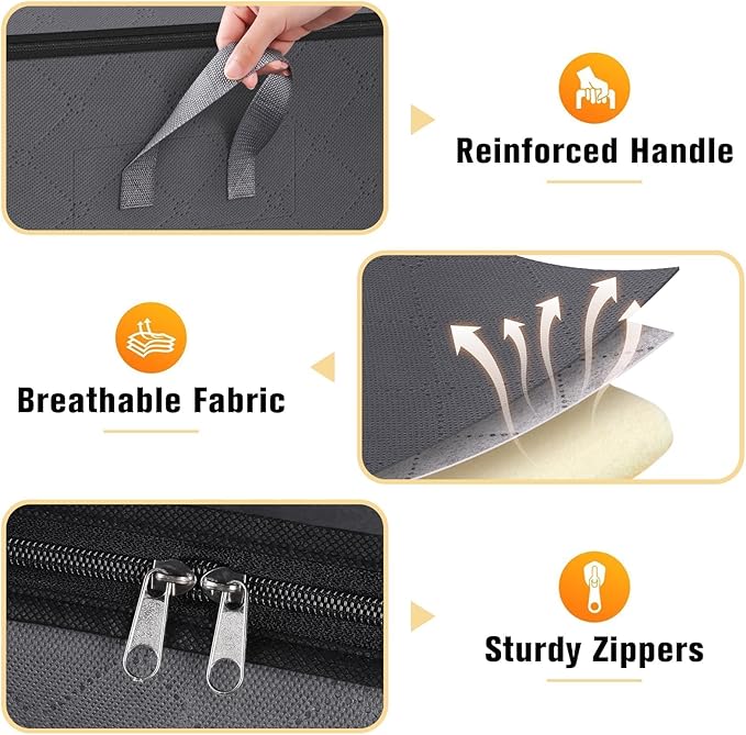 Clothes Storage Bags, 80L Large Capacity Containers - Image 3