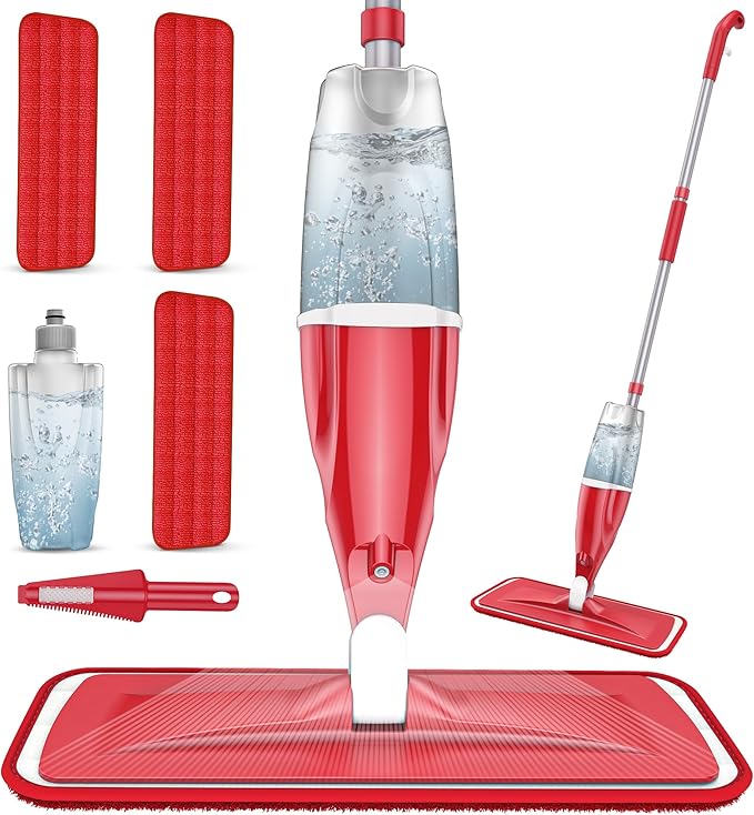 Spray Wet Mops for Hardwood Floor Cleaning: EXEGO Microfiber Dry Dust by EXEGO