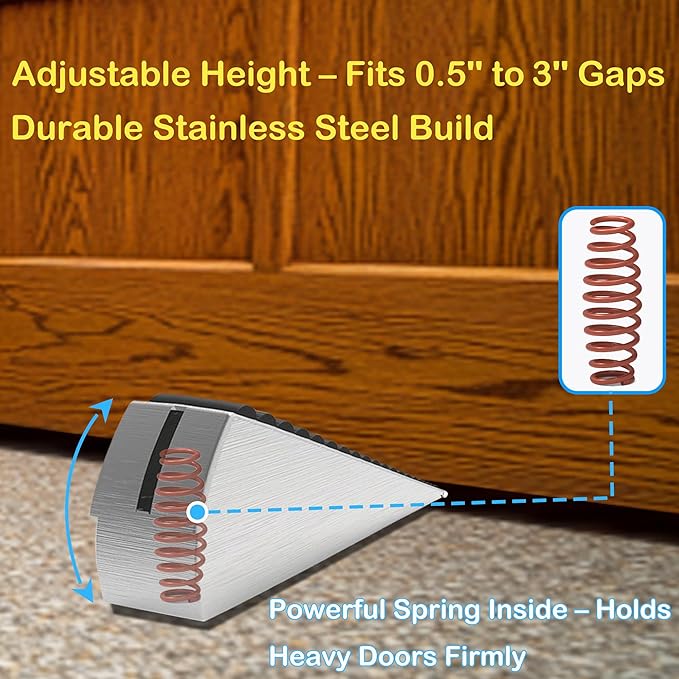 Heavy Duty Door Stopper, Adjustable Door Stop - Image 4